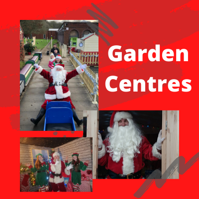 hire santa for a garden centre grotto